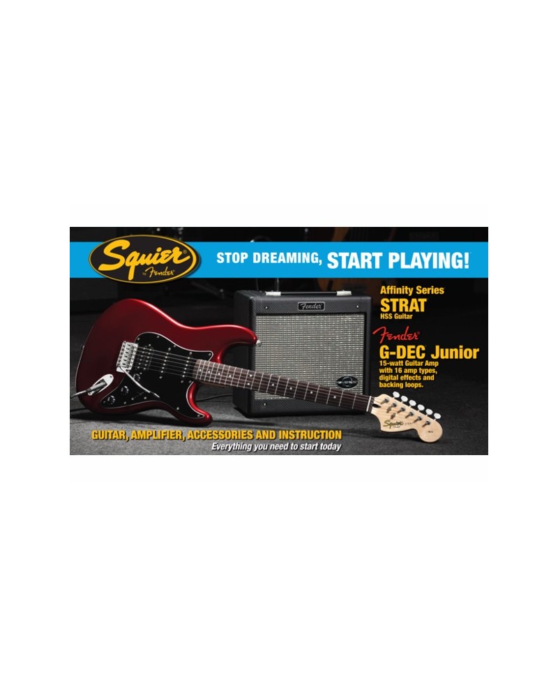 Pack Guitarra Eléctrica Squier Affinity Strat HSS G-DEC Junior