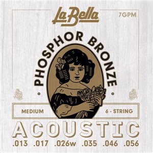JUEGO DE CUERDAS PARA GUITARRA ACÚSTICA LA BELLA PHOSPHOR MEDIUM 13-56