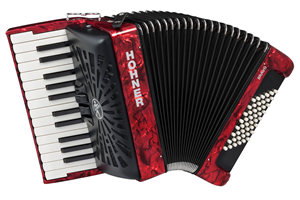 ACORDEÓN HOHNER BRAVO II 48 ROJO
