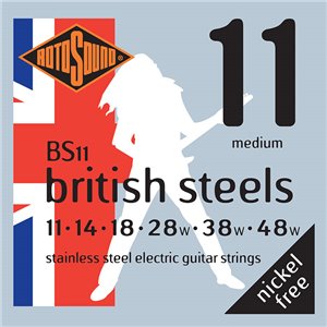 JUEGO DE CUERDAS ROTOSOUND PARA GUITARRA ELÉCTRICA BRITISH STEELS 11-48