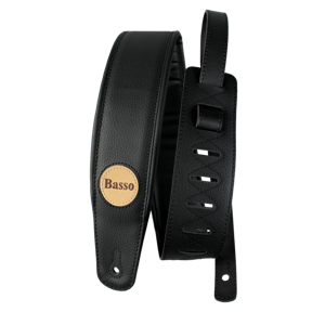 CORREA BASSO PARA GUITARRA Y BAJO SERIE CLÁSICA NEGRA ACOLCHADA