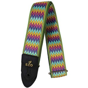 CORREA PARA GUITARRA Y PARA BAJO BASSO VEGANA LINEA INDIA VERDE
