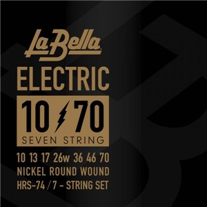 JUEGO DE CUERDAS PARA GUITARRA ELÉCTRICA LA BELLA HRS 7 CUERDAS 10-70