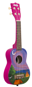 UKELELE SOPRANO SERIE UKADELIC GRAPHIC TOP CAMPING