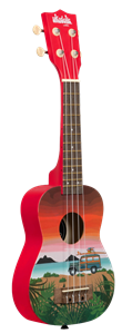 UKELELE SOPRANO SERIE UKADELIC GRAPHIC TOP SURF