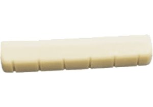 Cejuela de hueso para guitarra clásica. Color blanco. 2-14"x15/32"x1/4"