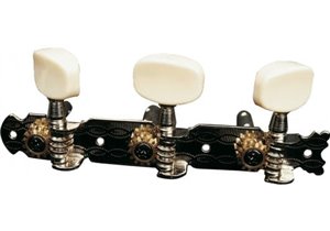 Kit de clavijas de afinación para acústicas. Puente del clavijero metálico y clavijas de plástico