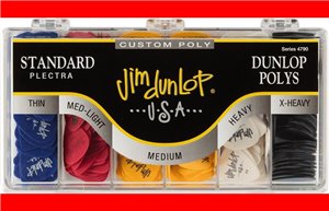 CAJA DE 432 (72x6) UD. PÚAS POLY STANDARD TEAR DROP - 6 MEDIDAS