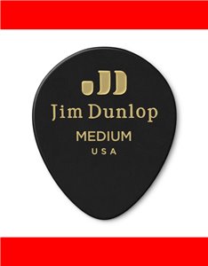 PACK 72 UD. PÚAS CELLULOID TEARDROP NEGRA - MEDIUM