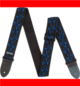 CORREA GUIT/BAJO JACQUARD - AZUL FLAMEADO