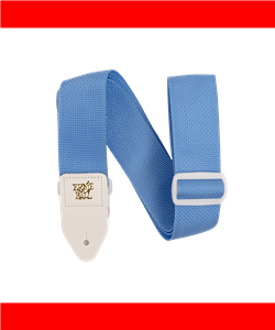 CORREA GUIT/ BAJO POLYPRO - AZUL CLARO / BLANCO