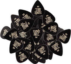 PACK 144 UD. PÚAS CELLULOID NEGRA - MEDIUM (0,72 mm)