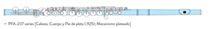 FLAUTA TRAVESERA ALTO CON CABEZA RECTA PEARL PFA207S