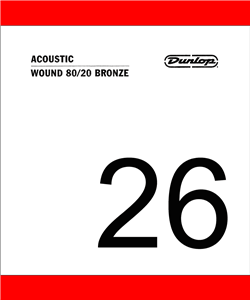 CUERDA ACÚSTICA DUNLOP 80/20 BRONZE .026