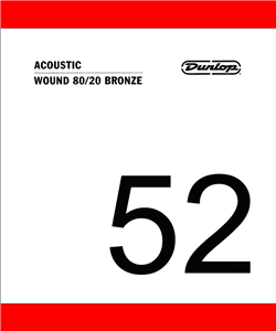 CUERDA ACÚSTICA DUNLOP 80/20 BRONZE .052