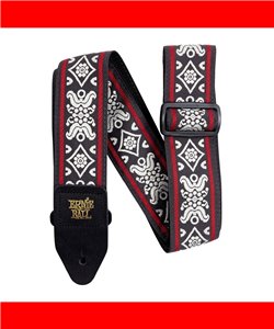 CORREA GUIT/ BAJO JACQUARD - BALCKJACK RED