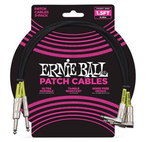 CABLE INTERLINK PVC JACK-JACK SA Negro - 0,30m (PACK de 3)