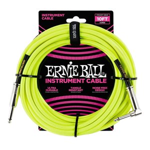 CABLE NSTRUMENTO TRENZADO JACK-JACK SA  2,54 m  - Neon /Amarillo