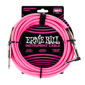 CABLE INSTRUMENTO TRENZADO JACK-JACK SA  4,57 m  - Neon / Rosa