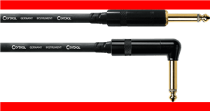 Cable de instrumento jack-jack Recto/Acodado de 3m