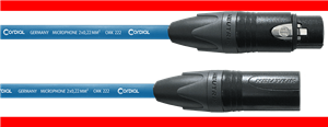Cable de micrófono XLR 10 m azul