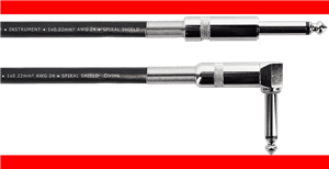 Cable de guitarra jack 6 m recto/acodado