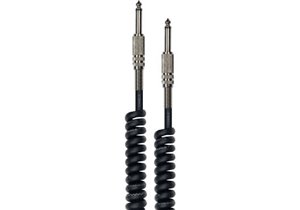 Cable de instrumento de 6 metros de largo. Entrada y salida por jack. Cable en espiral, rizado