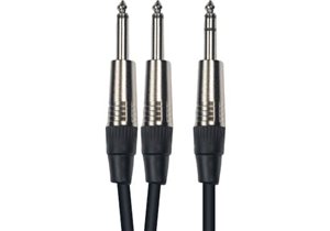 Cable de 3 metros de largo. 2 jacks mono macho a jack stereo macho