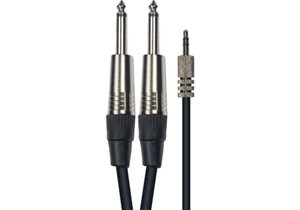 Cable de 3 metros de longitud. Mini jack stereo macho a 2 jacks mono macho