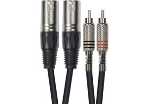 Cable de 3 metros de longitud. 2 XLR macho a 2 RCA macho
