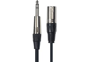 Cable de 3 metros de largo. Jack stereo macho a XLR macho