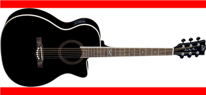 GUITARRA ACÚSTICA AUDITORIUM NXT A100 A/E CUTWAY - NEGRA