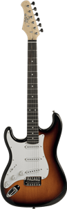 GUITARRA ELÉCTRICA EKO STRATO S300 - Sunburst (ZURDOS)