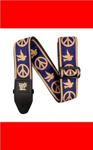 CORREA GUIT/ BAJO JACQUARD - NAVY & BLUE PEACE LOVE DOVE