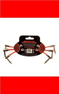 CABLE ERNIEBALL FLAT RIBBON PATCH 15 CM ROJO - PACK 3