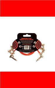 CABLE ERNIEBALL FLAT RIBBON PATCH 30 CM ROJO - PACK 3