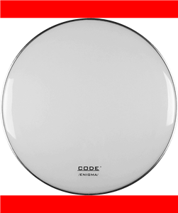 PARCHE BOMBO CODE RESONANTE 18" ENIGMA BLANCO