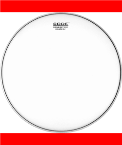 PARCHE TOM CODE 14" GENERATOR COATED (Blanco)