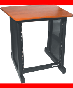 SOPORTE RACK 12U CON BANDEJA SUPERIOR - CEREZO