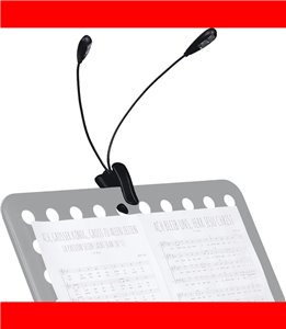 LÁMPARA ATRIL DUAL FLEXIBLE CLIP - 4 LED´s