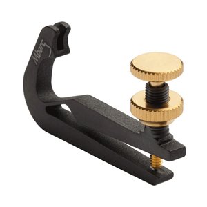 Afinador para violín y viola de titanio negro/dorado