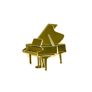 Broche piano de cola dorado