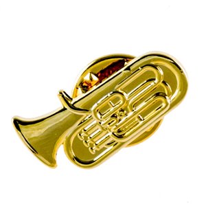 Broche tuba dorado