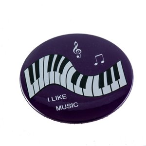Chapa morada ""I like music""