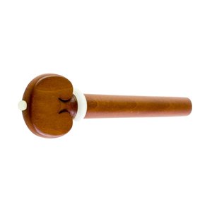 Clavija para violín de boj modelo corazón con pin y collar blanco 4/4 4/4