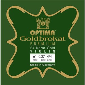 Cuerda violín Lenzner Goldbrokat Premium 24K Gold 1061 1ª Mi Bola 0.27 Strong 4/4