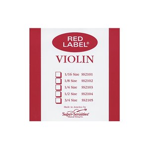 Cuerda violín Super-Sensitive Red Label 3ª Re  Medium 4/4
