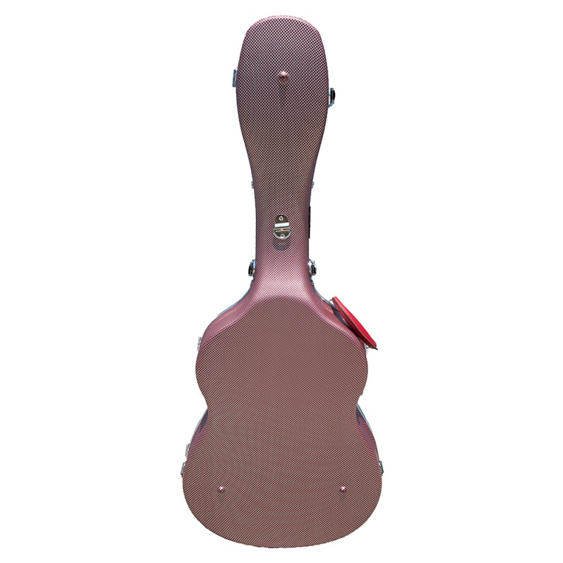 Estuche guitarra clásica ABS Rapsody Armonia Plateado 3D rugoso