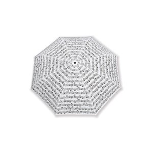 Paraguas plegable blanco pentagrama