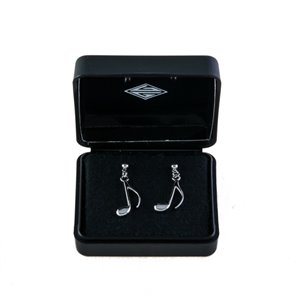 Pendientes plata de ley corchea